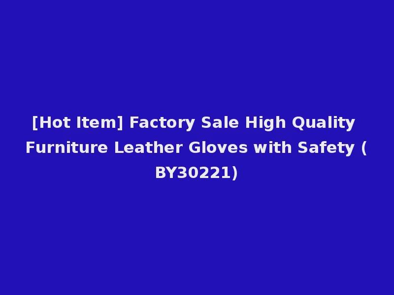 [Hot Item] Factory Sale High Quality Furniture Leather Gloves with Safety (BY30221)