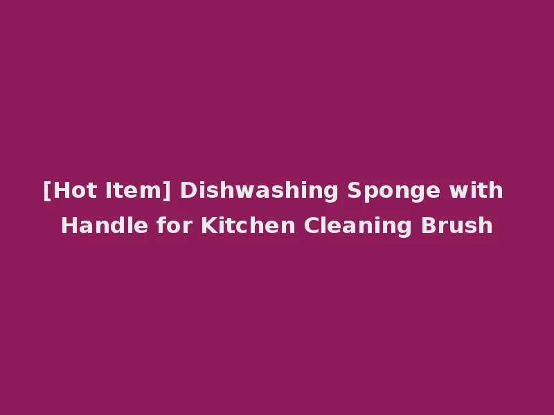 [Hot Item] Dishwashing Sponge with Handle for Kitchen Cleaning Brush
