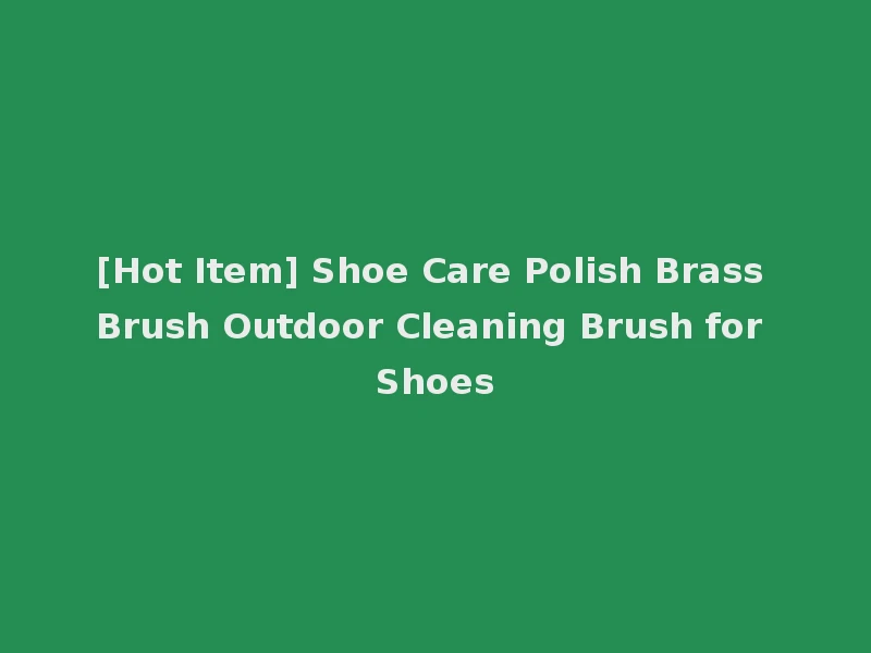 [Hot Item] Shoe Care Polish Brass Brush Outdoor Cleaning Brush for Shoes