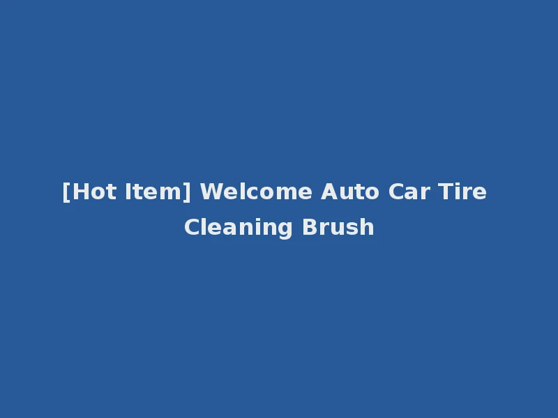 [Hot Item] Welcome Auto Car Tire Cleaning Brush