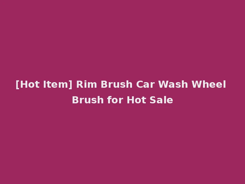 [Hot Item] Rim Brush Car Wash Wheel Brush for Hot Sale