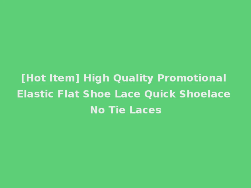 [Hot Item] High Quality Promotional Elastic Flat Shoe Lace Quick Shoelace No Tie Laces