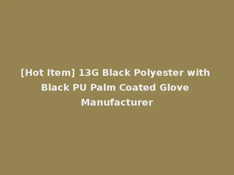 [Hot Item] 13G Black Polyester with Black PU Palm Coated Glove Manufacturer