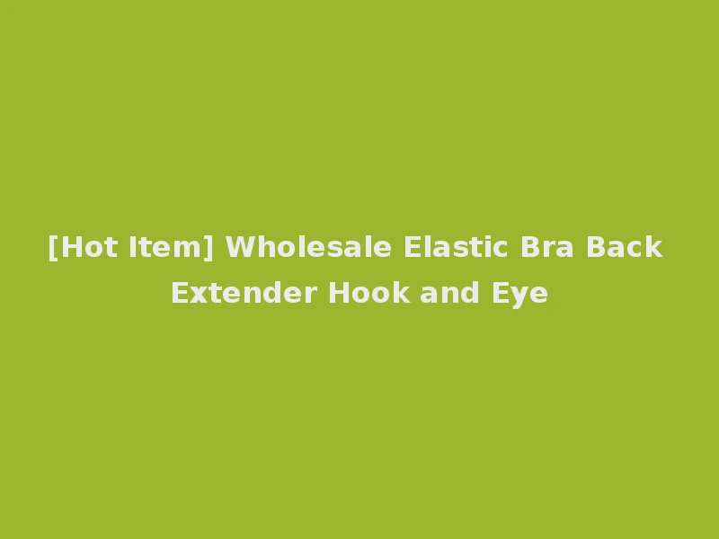 [Hot Item] Wholesale Elastic Bra Back Extender Hook and Eye