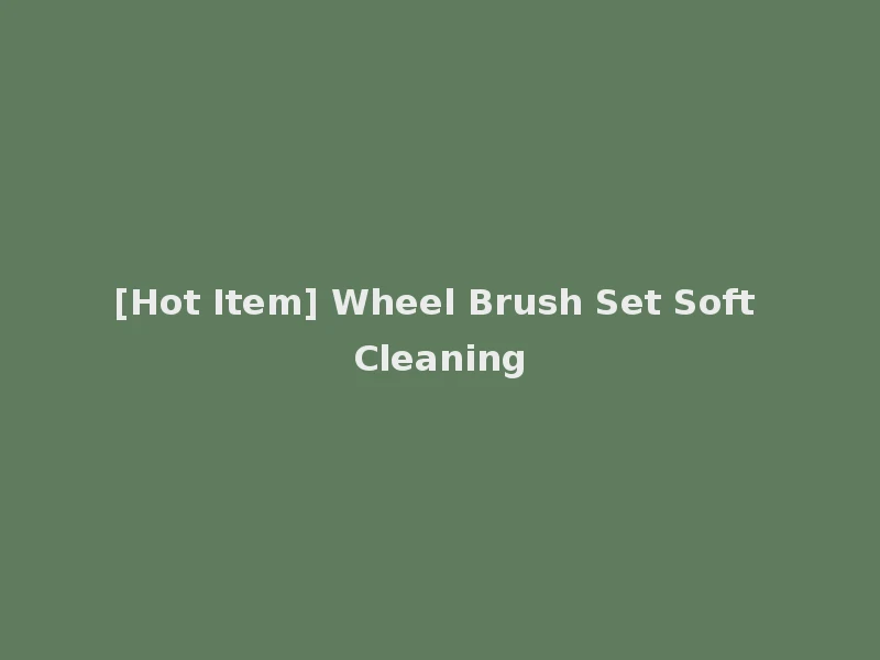 [Hot Item] Wheel Brush Set Soft Cleaning