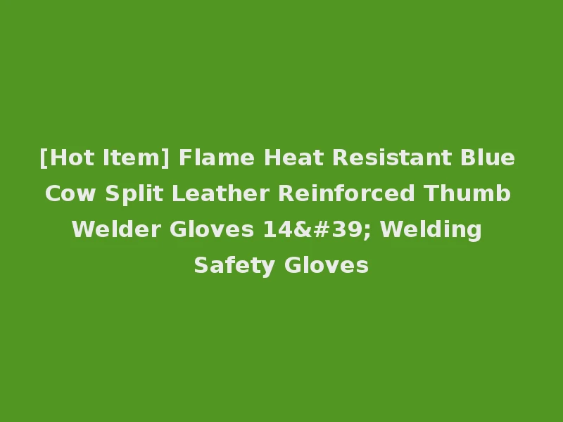 [Hot Item] Flame Heat Resistant Blue Cow Split Leather Reinforced Thumb Welder Gloves 14' Welding Safety Gloves