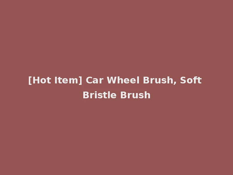 [Hot Item] Car Wheel Brush, Soft Bristle Brush