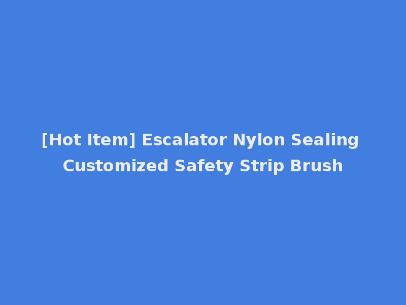 [Hot Item] Escalator Nylon Sealing Customized Safety Strip Brush