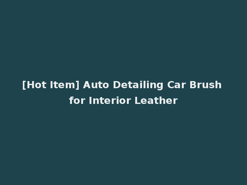 [Hot Item] Auto Detailing Car Brush for Interior Leather