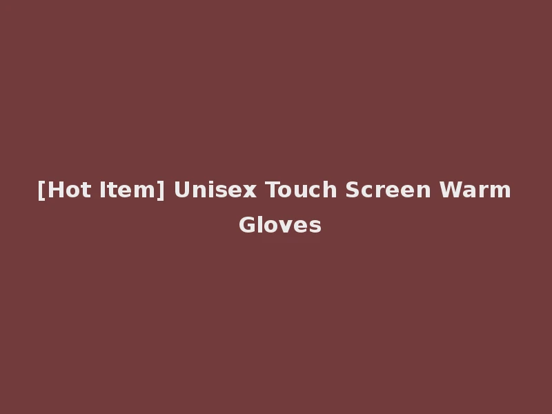 [Hot Item] Unisex Touch Screen Warm Gloves
