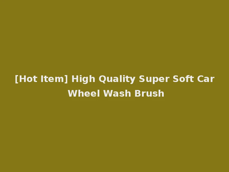 [Hot Item] High Quality Super Soft Car Wheel Wash Brush