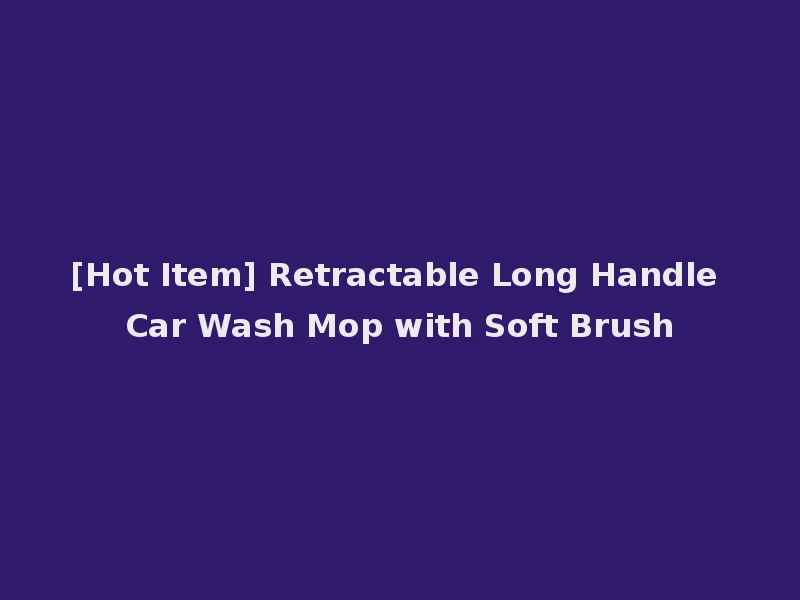 [Hot Item] Retractable Long Handle Car Wash Mop with Soft Brush