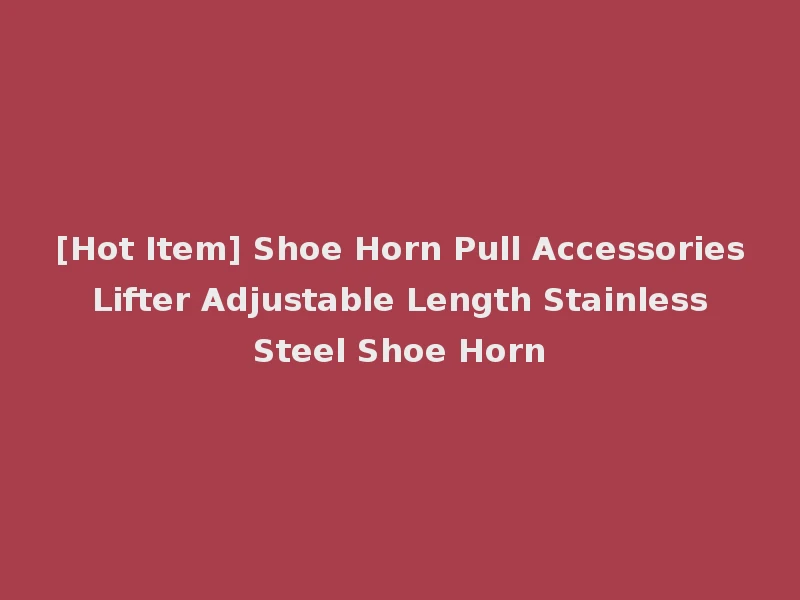 [Hot Item] Shoe Horn Pull Accessories Lifter Adjustable Length Stainless Steel Shoe Horn