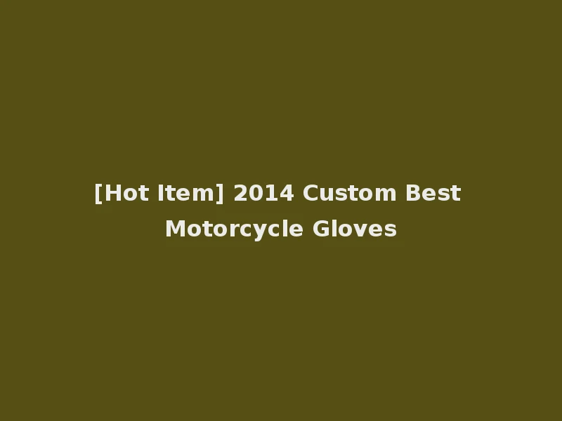 [Hot Item] 2014 Custom Best Motorcycle Gloves