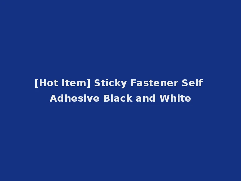 [Hot Item] Sticky Fastener Self Adhesive Black and White