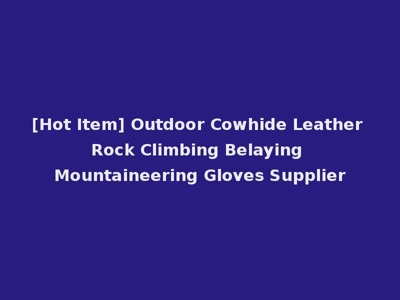 [Hot Item] Outdoor Cowhide Leather Rock Climbing Belaying Mountaineering Gloves Supplier