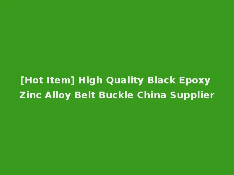 [Hot Item] High Quality Black Epoxy Zinc Alloy Belt Buckle China Supplier