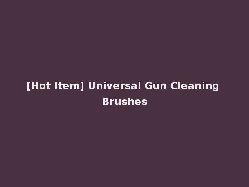 [Hot Item] Universal Gun Cleaning Brushes