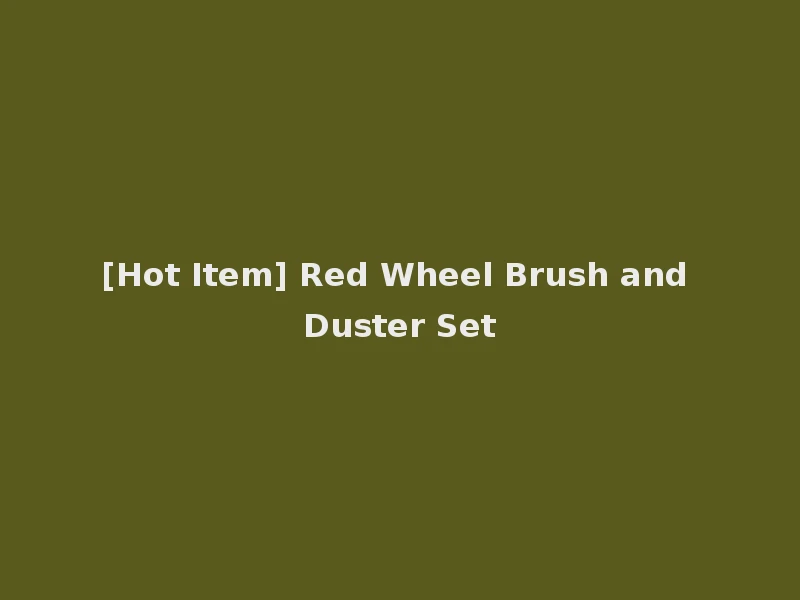 [Hot Item] Red Wheel Brush and Duster Set
