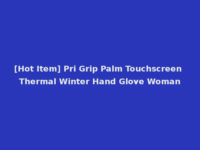 [Hot Item] Pri Grip Palm Touchscreen Thermal Winter Hand Glove Woman