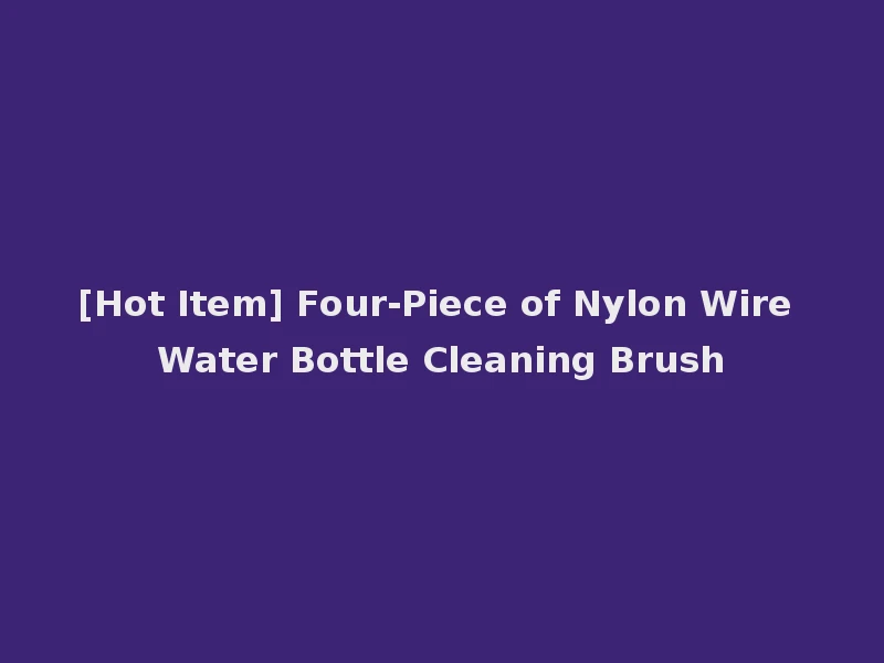 [Hot Item] Four-Piece of Nylon Wire Water Bottle Cleaning Brush