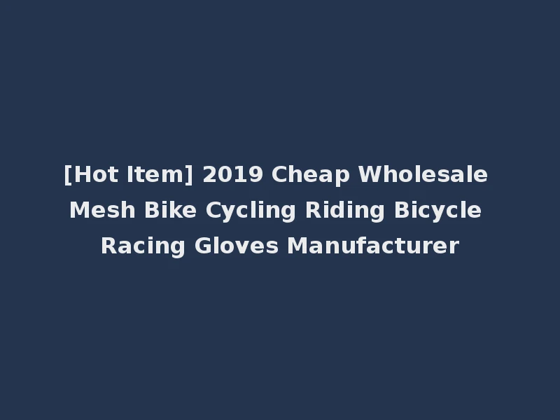 [Hot Item] 2019 Cheap Wholesale Mesh Bike Cycling Riding Bicycle Racing Gloves Manufacturer