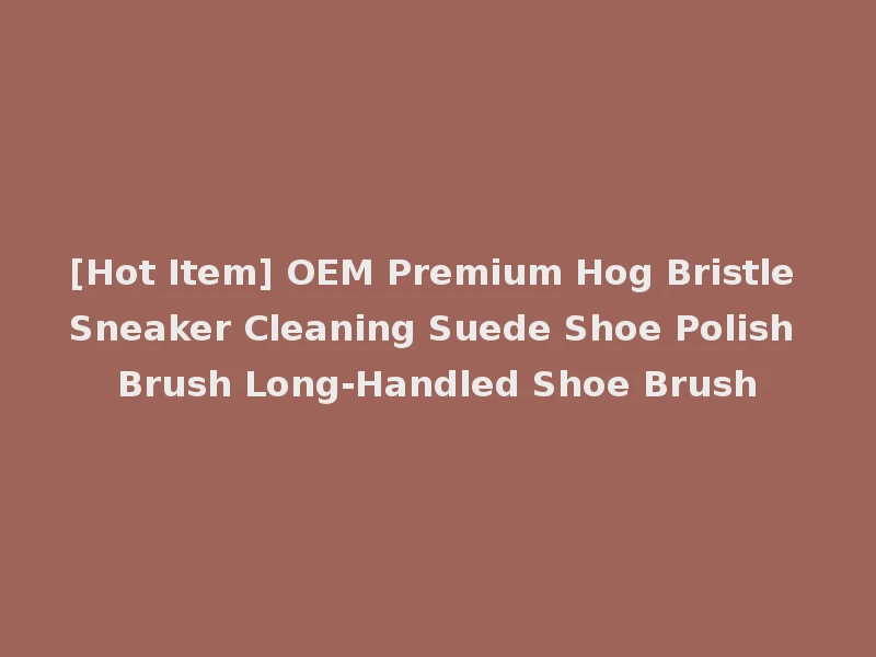 [Hot Item] OEM Premium Hog Bristle Sneaker Cleaning Suede Shoe Polish Brush Long-Handled Shoe Brush