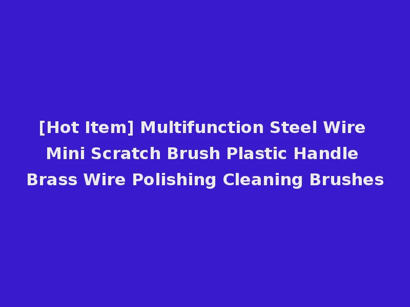 [Hot Item] Multifunction Steel Wire Mini Scratch Brush Plastic Handle Brass Wire Polishing Cleaning Brushes