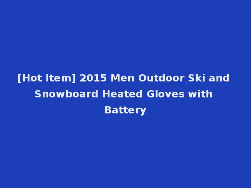 [Hot Item] 2015 Men Outdoor Ski and Snowboard Heated Gloves with Battery