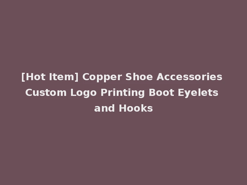 [Hot Item] Copper Shoe Accessories Custom Logo Printing Boot Eyelets and Hooks