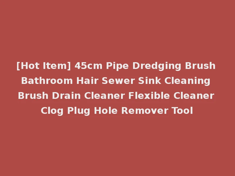 [Hot Item] 45cm Pipe Dredging Brush Bathroom Hair Sewer Sink Cleaning Brush Drain Cleaner Flexible Cleaner Clog Plug Hole Remover Tool