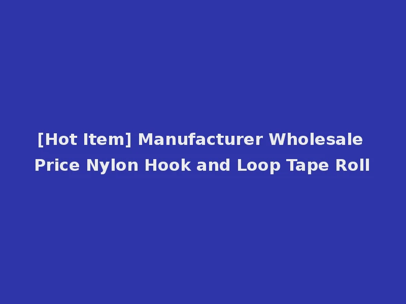 [Hot Item] Manufacturer Wholesale Price Nylon Hook and Loop Tape Roll