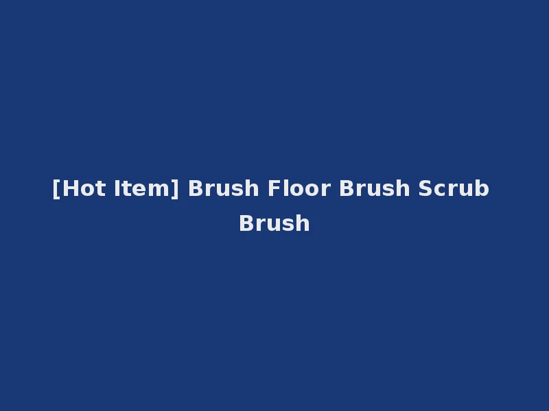 [Hot Item] Brush Floor Brush Scrub Brush