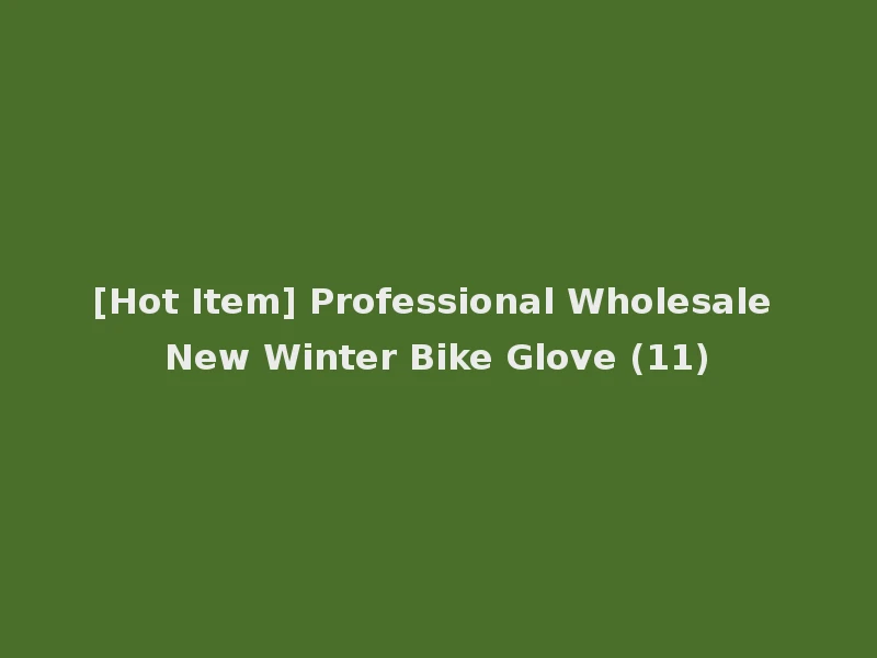 [Hot Item] Professional Wholesale New Winter Bike Glove (11)