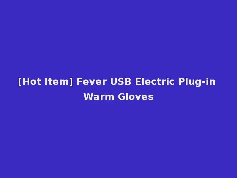 [Hot Item] Fever USB Electric Plug-in Warm Gloves
