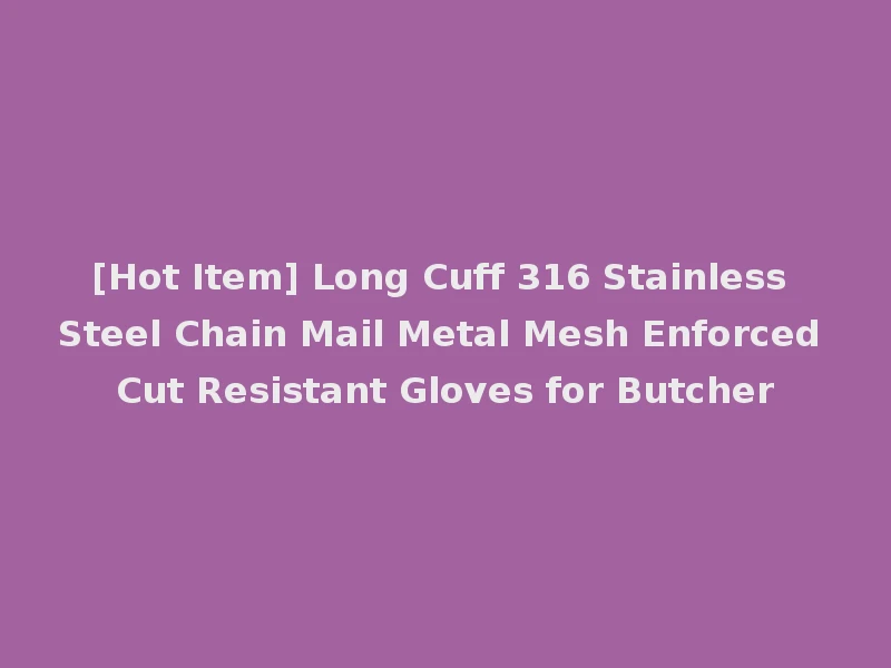 [Hot Item] Long Cuff 316 Stainless Steel Chain Mail Metal Mesh Enforced Cut Resistant Gloves for Butcher