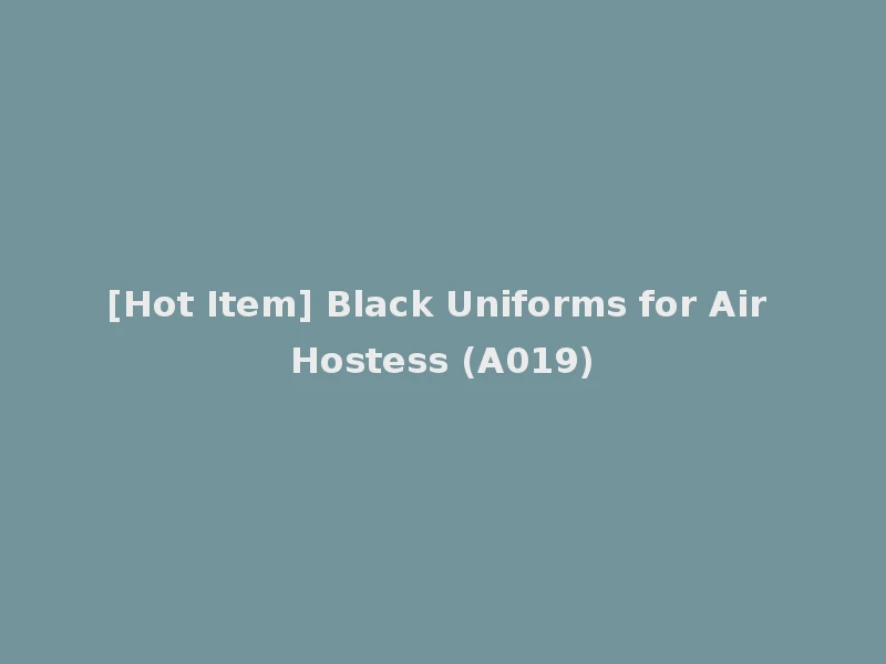 [Hot Item] Black Uniforms for Air Hostess (A019)