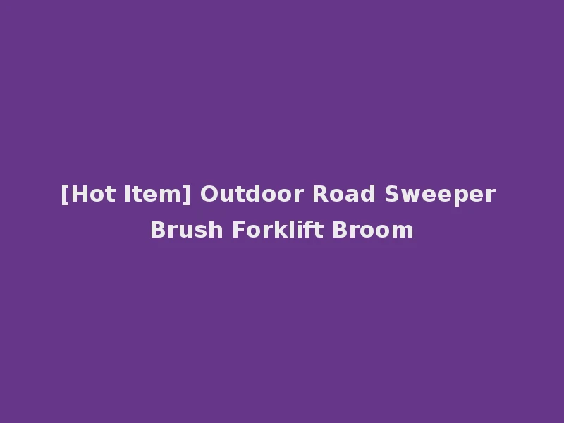 [Hot Item] Outdoor Road Sweeper Brush Forklift Broom