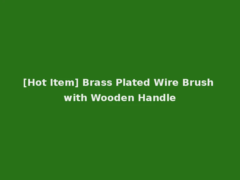 [Hot Item] Brass Plated Wire Brush with Wooden Handle