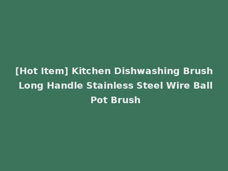 [Hot Item] Kitchen Dishwashing Brush Long Handle Stainless Steel Wire Ball Pot Brush
