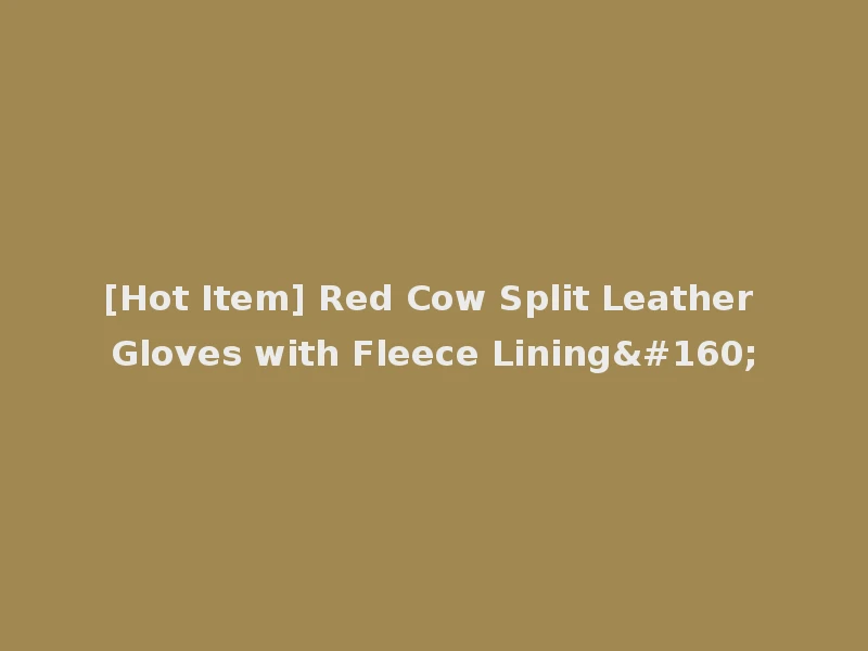 [Hot Item] Red Cow Split Leather Gloves with Fleece Lining 