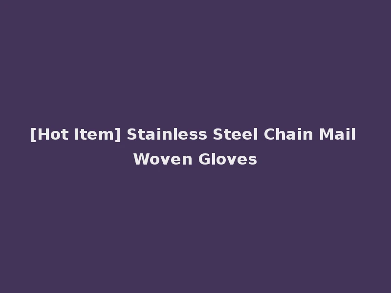 [Hot Item] Stainless Steel Chain Mail Woven Gloves