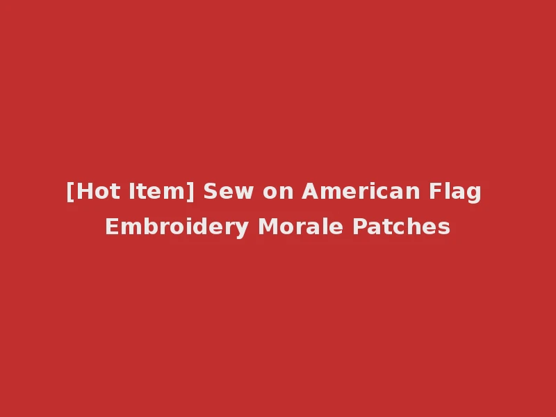 [Hot Item] Sew on American Flag Embroidery Morale Patches