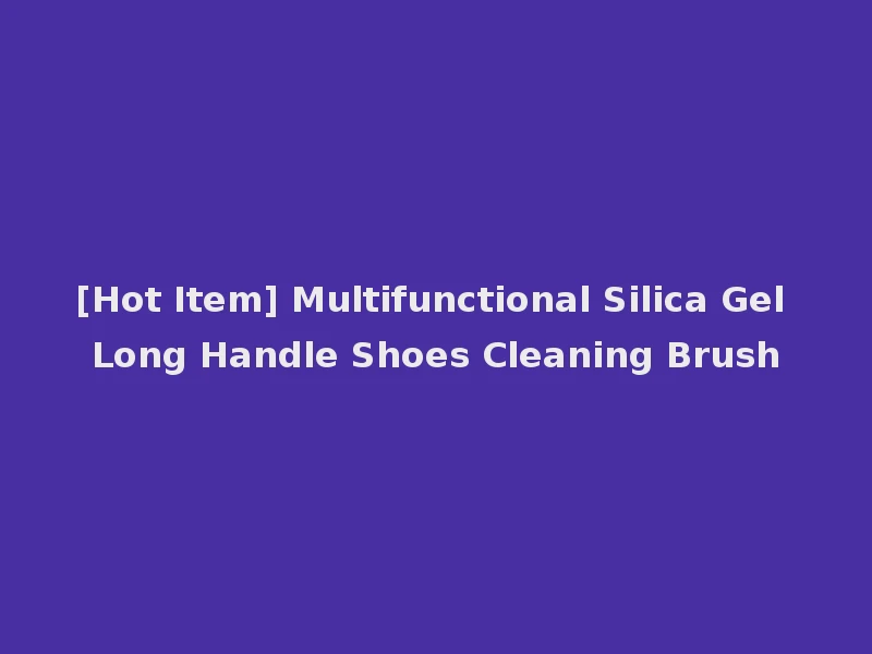 [Hot Item] Multifunctional Silica Gel Long Handle Shoes Cleaning Brush