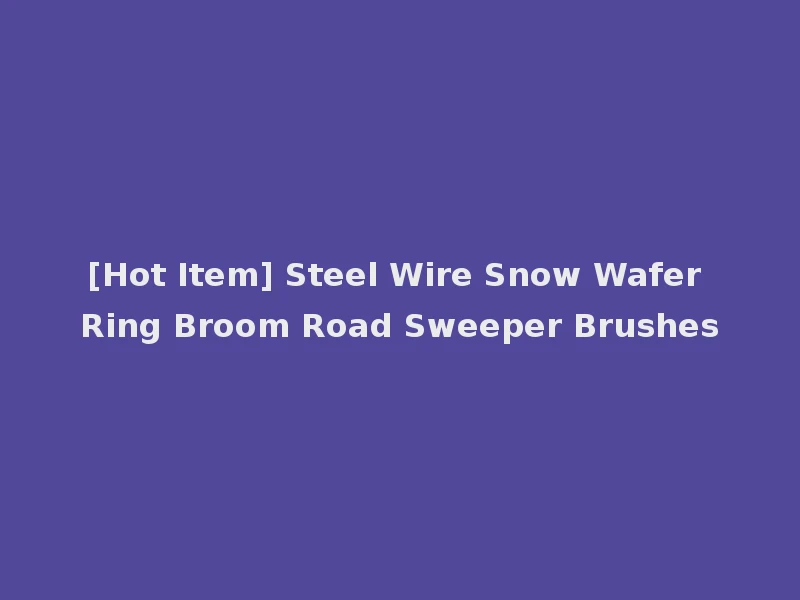 [Hot Item] Steel Wire Snow Wafer Ring Broom Road Sweeper Brushes