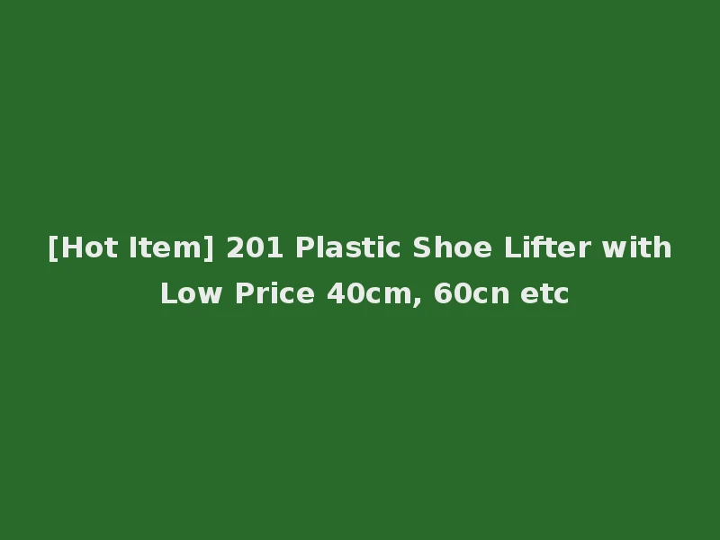 [Hot Item] 201 Plastic Shoe Lifter with Low Price 40cm, 60cn etc