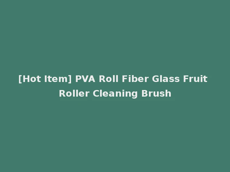 [Hot Item] PVA Roll Fiber Glass Fruit Roller Cleaning Brush