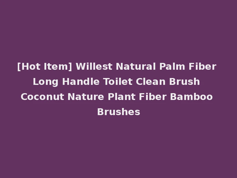 [Hot Item] Willest Natural Palm Fiber Long Handle Toilet Clean Brush Coconut Nature Plant Fiber Bamboo Brushes