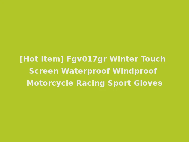 [Hot Item] Fgv017gr Winter Touch Screen Waterproof Windproof Motorcycle Racing Sport Gloves