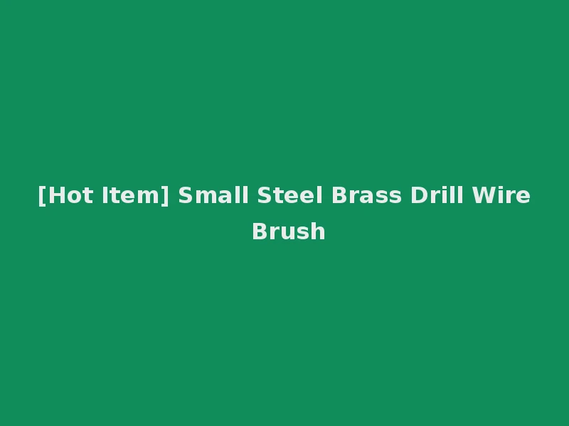[Hot Item] Small Steel Brass Drill Wire Brush